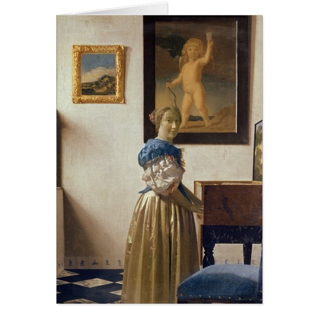 Lady stand at the Virginal, c.1672-73 (Voorkant)