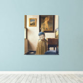 Lady stand at the Virginal, c.1672-73 Canvas Afdruk (Insitu (Houten vloer))