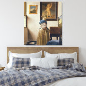 Lady stand at the Virginal, c.1672-73 Canvas Afdruk (Insitu (Slaapkamer))