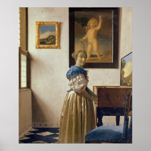 Lady stand at the Virginal, c.1672-73 Poster