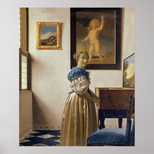 Lady stand at the Virginal, c.1672-73 Poster (Voorkant)