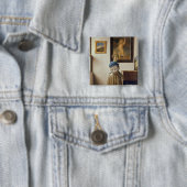 Lady stand at the Virginal, c.1672-73 Vierkante Button 5,1 Cm (In situ)