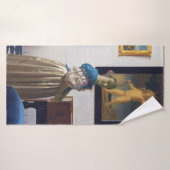 Lady Standing bij een Virginal, Johannes Vermeer Badhanddoek (Badhanddoek)