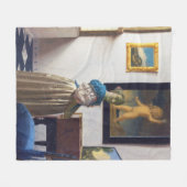 Lady Standing bij een Virginal, Johannes Vermeer Fleece Deken (Voorkant (Horizontaal))