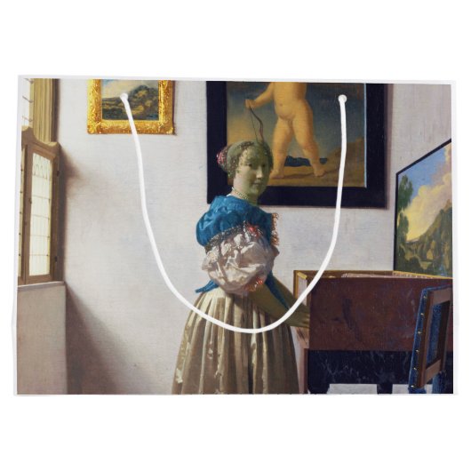 Lady Standing bij een Virginal, Johannes Vermeer Groot Cadeauzakje (Achterkant)