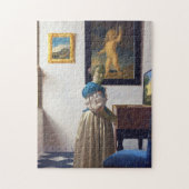 Lady Standing bij een Virginal, Johannes Vermeer Legpuzzel (Verticaal)