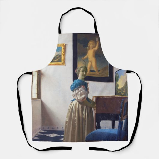 Lady Standing bij een Virginal, Johannes Vermeer Schort (Voorkant)