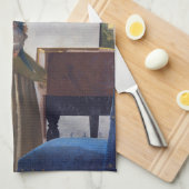 Lady Standing bij een Virginal, Johannes Vermeer Theedoek (Quarter Fold)