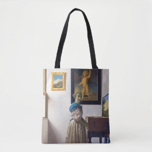 Lady Standing bij een Virginal, Johannes Vermeer Tote Bag