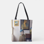 Lady Standing bij een Virginal, Johannes Vermeer Tote Bag (Achterkant)