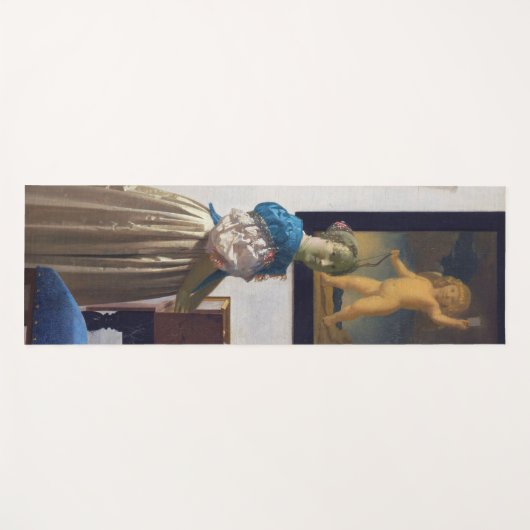 Lady Standing bij een Virginal, Johannes Vermeer Yogamat (Voorkant (horizontaal))