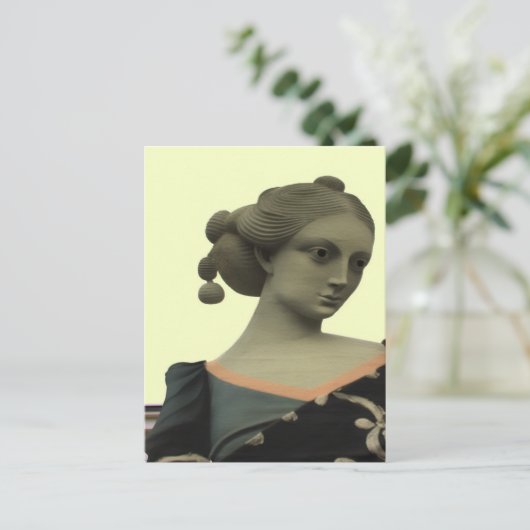 Lady Statue Briefkaart (Staand voorkant)