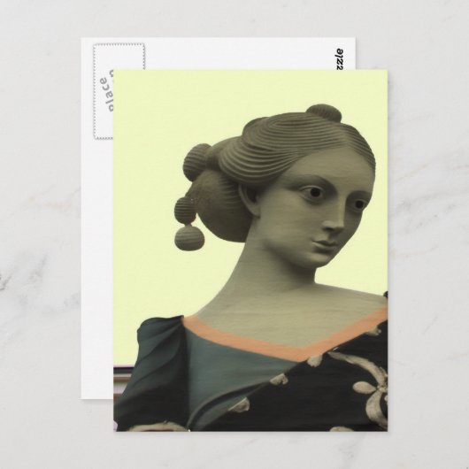 Lady Statue Briefkaart (Voorkant / Achterkant)