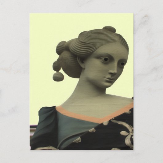Lady Statue Briefkaart (Voorkant)