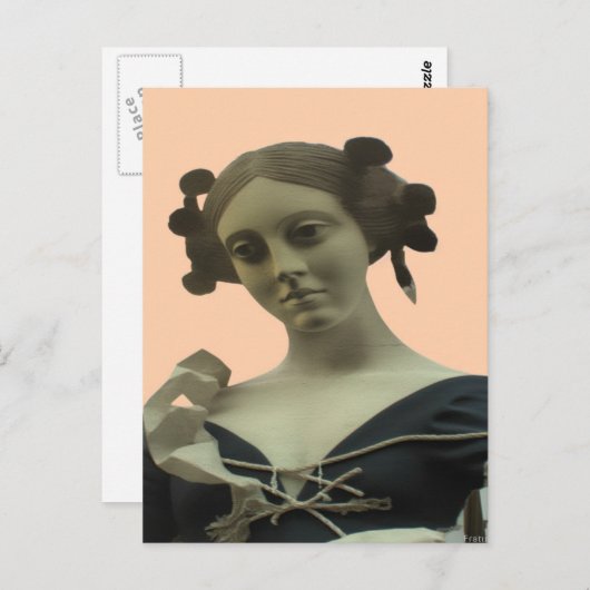 Lady Statue Briefkaart (Voorkant / Achterkant)