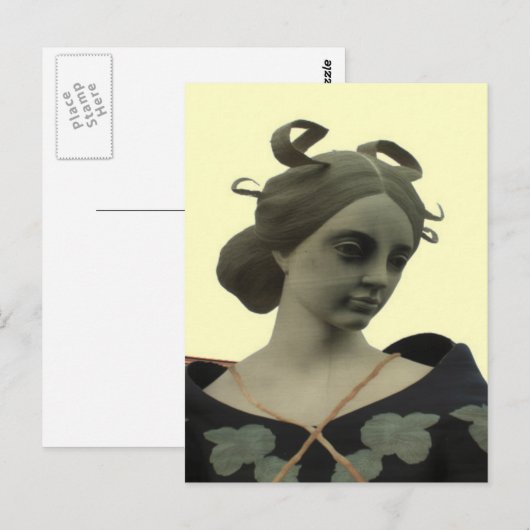 Lady Statue Briefkaart (Voorkant / Achterkant)