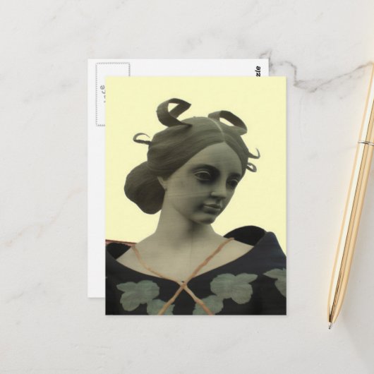 Lady Statue Briefkaart (Voorkant / Achterkant in situ)