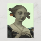Lady Statue Briefkaart (Voorkant)