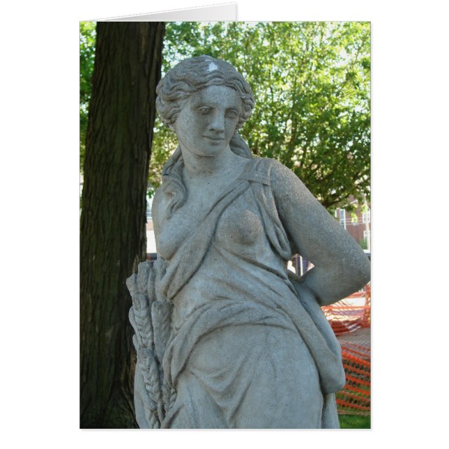 Lady Statue in het Park in Washington, Iowa (Voorkant)