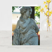 Lady Statue in het Park Kaart (Gele Bloem)