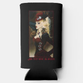 Lady Steampunk Victoriaans Rood Seltzer Blikjeskoeler (Achterkant)