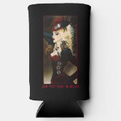 Lady Steampunk Victoriaans Rood Seltzer Blikjeskoeler (Voorkant)