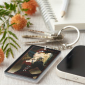 Lady Steampunk Victoriaans Rood Sleutelhanger (Voorkant Rechts)