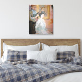 Lady Styling Dochterhaar (door Berthe Morisot) Canvas Afdruk (Insitu (Slaapkamer))