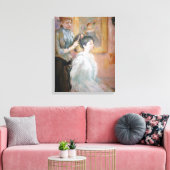 Lady Styling Dochterhaar (door Berthe Morisot) Canvas Afdruk (Insitu (Woonkamer))
