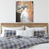 Lady Styling Dochterhaar (door Berthe Morisot) Canvas Afdruk (Insitu (Slaapkamer))
