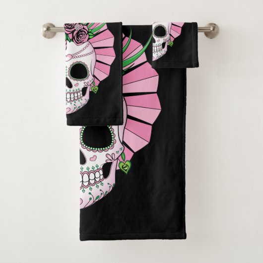 Lady Sugar Skull Bad Handdoek (Insitu)