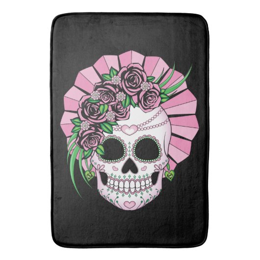 Lady Sugar Skull Badmat (Voorkant Verticaal)