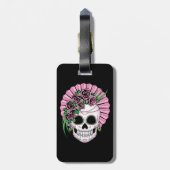 Lady Sugar Skull Bagagelabel (Achterkant verticaal)