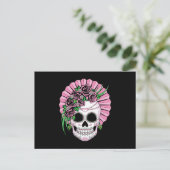 Lady Sugar Skull Briefkaart (Staand voorkant)