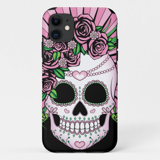 Lady Sugar Skull Case-Mate iPhone Case (Achterkant)