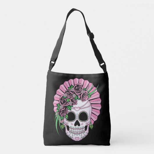 Lady Sugar Skull Crossbody Tas (Achterkant)