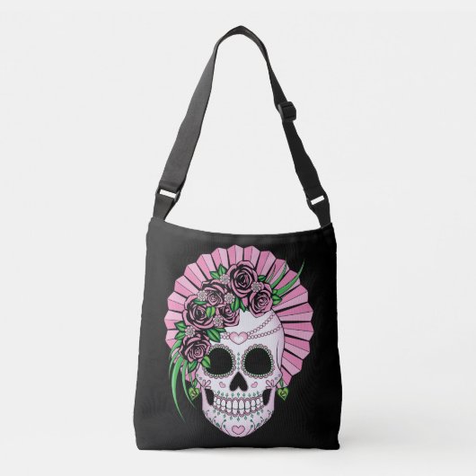 Lady Sugar Skull Crossbody Tas (Voorkant)