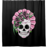 Lady Sugar Skull Douchegordijn (Voorkant)