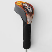 Lady Sugar Skull Golf Head Hoesje Golfheadcover (Schuin)