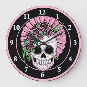 Lady Sugar Skull Grote Klok