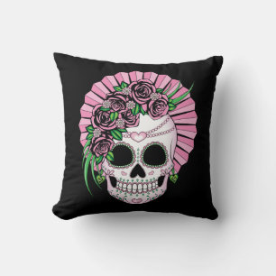Lady Sugar Skull Kussen