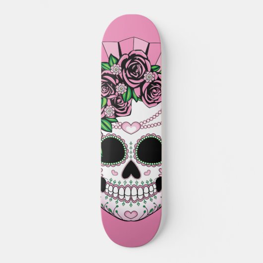 Lady Sugar Skull Persoonlijk Skateboard (Voorkant)