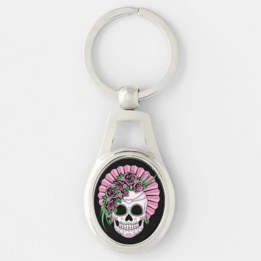 Lady Sugar Skull Sleutelhanger (Voorkant)