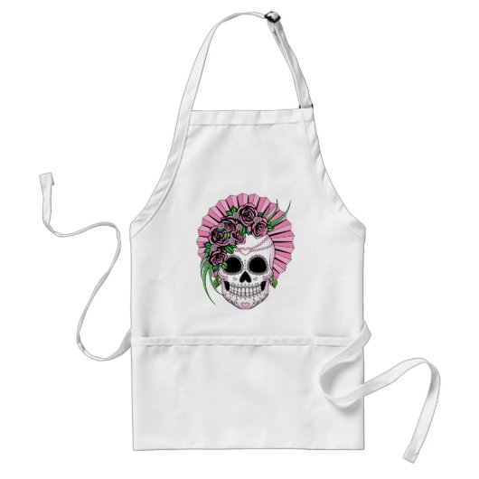 Lady Sugar Skull Standaard Schort (Voorkant)