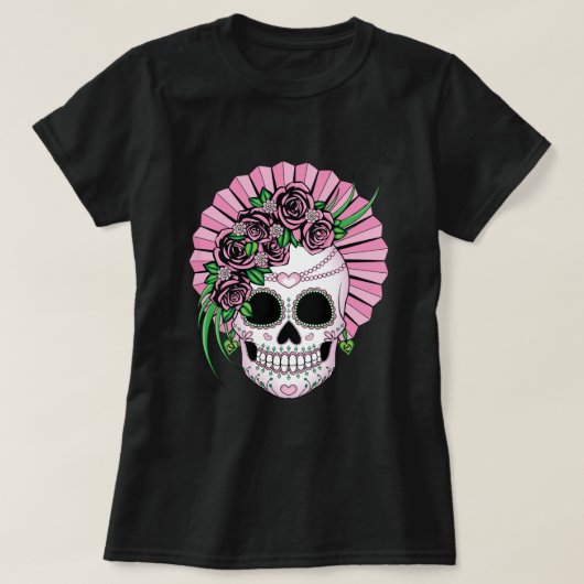 Lady Sugar Skull T-shirt (Design voorkant)