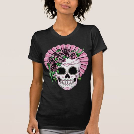 Lady Sugar Skull T-shirt (Voorkant)