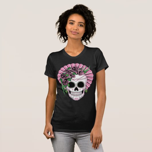 Lady Sugar Skull T-shirt (Voorkant volledig)