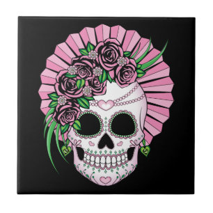Lady Sugar Skull Tegeltje