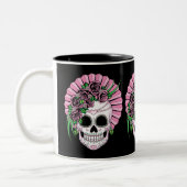 Lady Sugar Skull Tweekleurige Koffiemok (Links)
