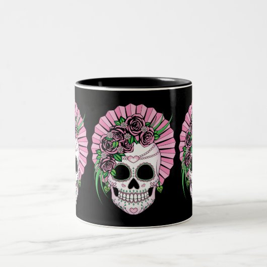 Lady Sugar Skull Tweekleurige Koffiemok (Center)